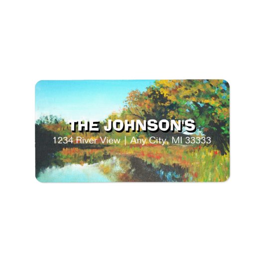 樹木の風景アートカスタムラベル ラベル (正面)