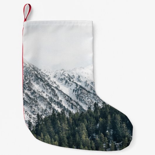 樹木の風景写真 スモールクリスマスストッキング (正面)