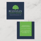 樹木サービス用芝気に生及び園芸用名刺 スクエア名刺 (正面/裏面)