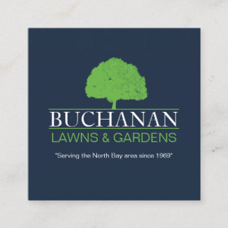 樹木サービス用芝気に生及び園芸用名刺 スクエア名刺