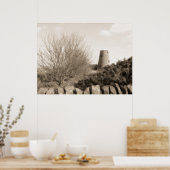 樹木付きオールドミル – スコットランド ポスター (キッチン)