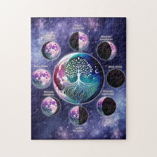 樹木付き月相チャート磁石 | ケレスト ジグソーパズル (縦)