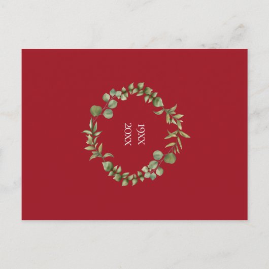 樹木園の樹齢40周年を迎える ポストカード (裏面)