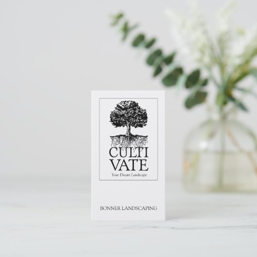 樹木根造園 名刺 (スタンド正面)