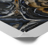 樹木樹皮霜降り抽象芸術 ポスター (角)