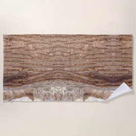 樹木樹皮 ビーチタオル
