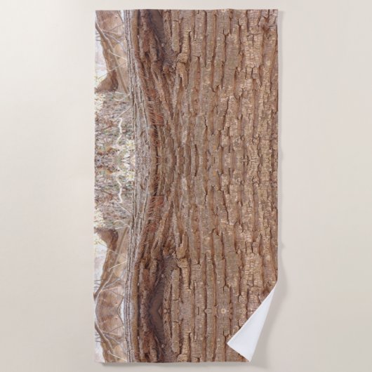 樹木樹皮 ビーチタオル (正面)