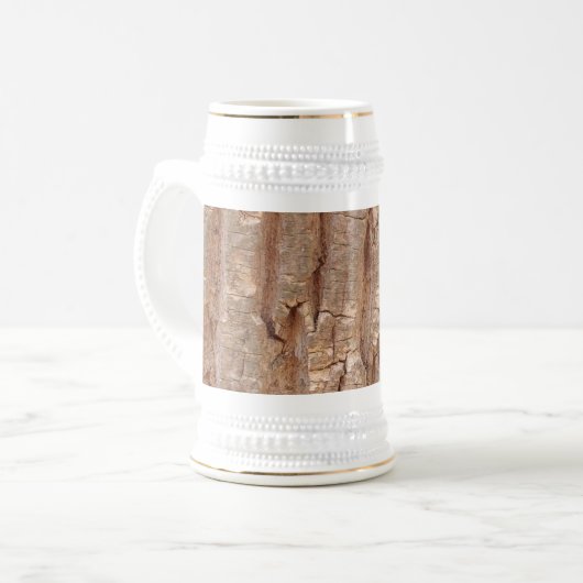 樹木樹皮 ビールジョッキ (正面左)