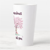 樹木眼底引用文 カフェラテマグ (正面)