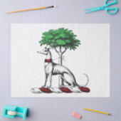 樹木紋章を持つグレイハウンドウィペット 薄葉紙 (クラフト)