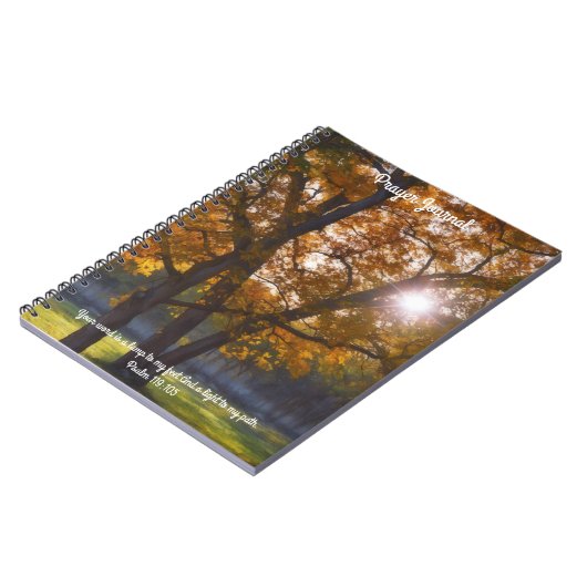 樹木自然ライトバイブル聖句祈りの言葉ジャーナル ノートブック (左側)