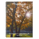 樹木自然ライトバイブル聖句祈りの言葉ジャーナル ノートブック (正面)