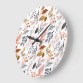 樹木葉 ラージ壁時計 (傾斜)