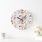 樹木葉 ラージ壁時計 (ホーム)