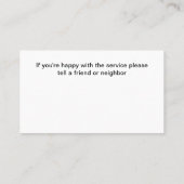 樹木造船業モダンカード 名刺 (裏面)