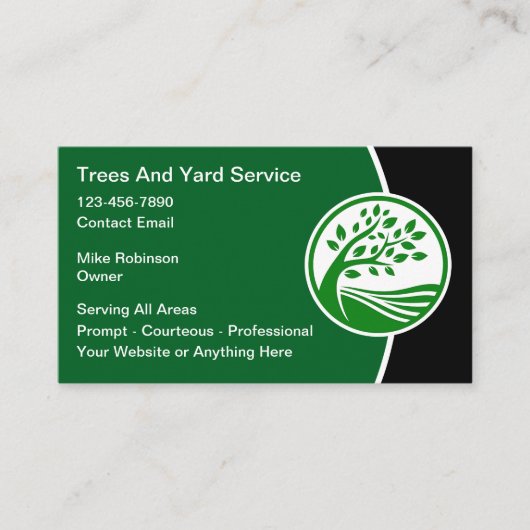 樹木造船業モダンカード 名刺 (正面)