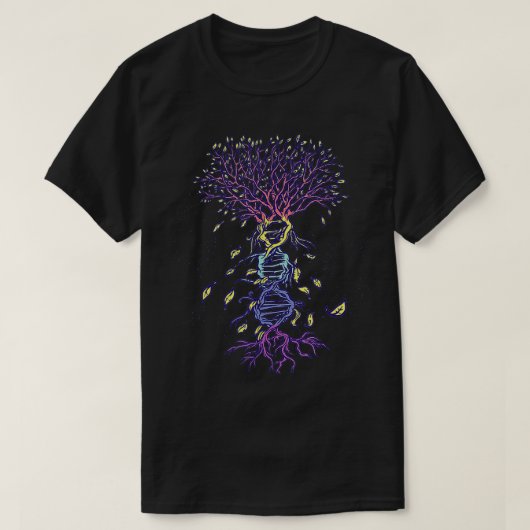 樹木遺伝学植物 Tシャツ (デザイン正面)