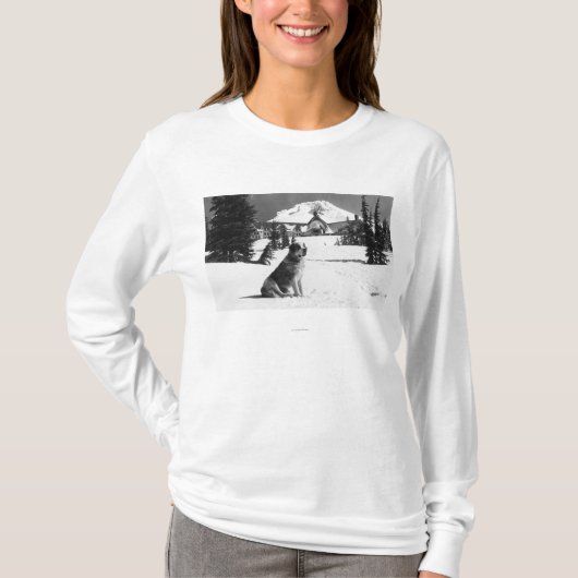 樹木限界線のロッジおよび"女性"所有者 Tシャツ (正面)