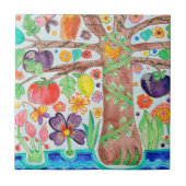 樹木陶磁器タイル タイル (正面)