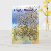 樹木 カード (黄色い花)