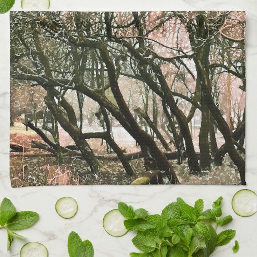 樹木 キッチンタオル (折り畳み)