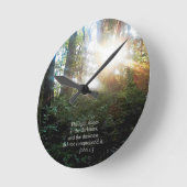 樹木 キリスト教 聖書の詩 脚本 創造アーツ ラウンド壁時計 (傾斜)
