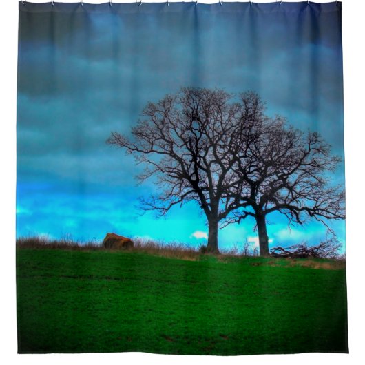 樹木 シャワーカーテン (正面)