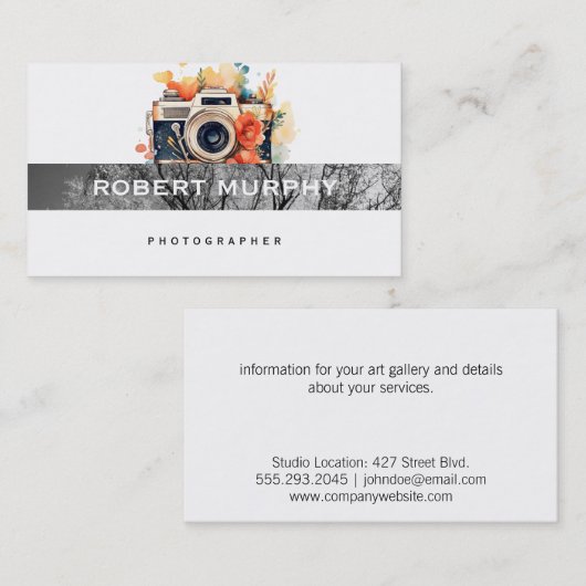 樹木 | フォトグラフィー | カメラの花 名刺 (正面/裏面)