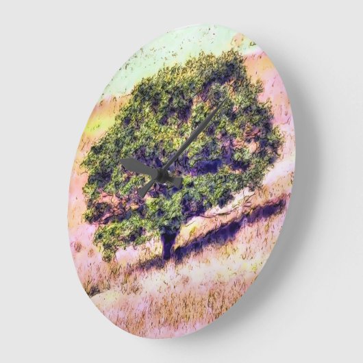 樹木 ラージ壁時計 (傾斜)