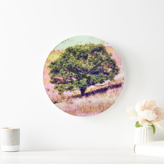 樹木 ラージ壁時計 (ホーム)