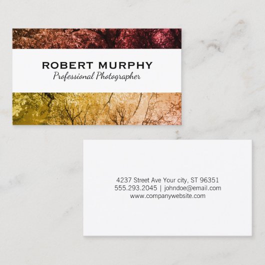 樹木 | 写真変動 名刺 (正面/裏面)