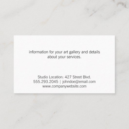 樹木 |写真 |リネンの背景 名刺 (裏面)