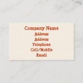 樹木 名刺 (裏面)