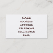 樹木 名刺 (裏面)