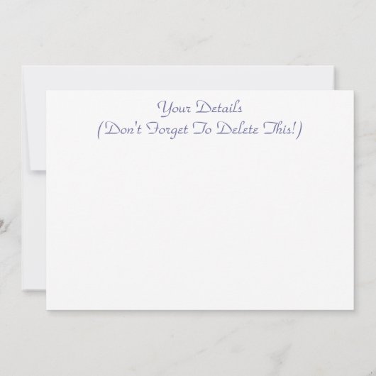 樹木 招待状 (裏面)