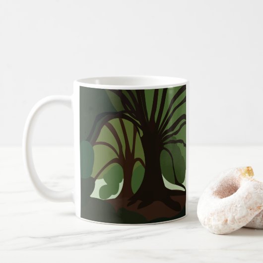 樹木 植物学 自然 コーヒーマグカップ (ドーナツ)