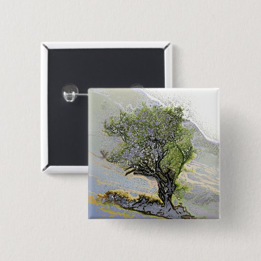 樹木 缶バッジ (正面&裏面)