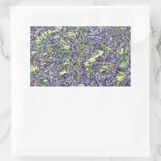 樹木 長方形シール (バッグ)