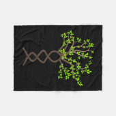 樹木Dna自然保護環境 フリースブランケット (正面(横))