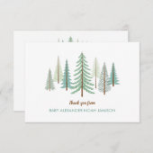 樹林文具パーソナライズされた具 サンキューカード (正面/裏面)