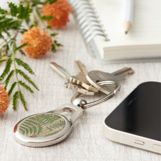 樹林植物性フランスのプリントシダ キーホルダー (側面)