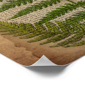 樹林植物性フランスのプリントシダ ポスター (角)