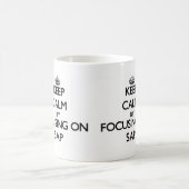 樹液に焦点を合わせることによって平静を保って下さい コーヒーマグカップ (中央)