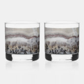 樹状瑪瑙の石模様 ウイスキーグラス (正面)