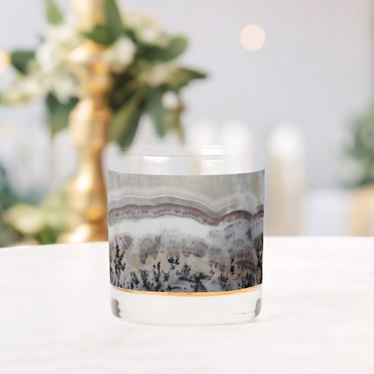 樹状瑪瑙の石模様 ウイスキーグラス (インサイチュ (ウェディング))