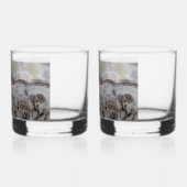 樹状瑪瑙の石模様 ウイスキーグラス (左)