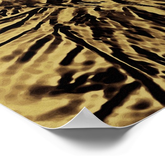 樹状茶色の木 ポスター (角)