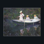 樹皮で – Claude Monet - 1887 ポストカード<br><div class="desc">クロード・モネの作品「素晴らしIn the Bark」というタイトルのアート作品を再現し、あなたのスタイルと洗練を見せる。川絵画の船に3人の姿を描いた。1887色彩の鮮やか年頃。</div>