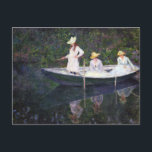 樹皮で – Claude Monet - 1887 ポストカード<br><div class="desc">クロード・モネの作品「素晴らしIn the Bark」というタイトルのアート作品を再現し、あなたのスタイルと洗練を見せる。川絵画の船に3人の姿を描いた。1887色彩の鮮やか年頃。</div>