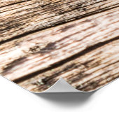 樹皮のない古い木の丸太の質感 ポスター (角)